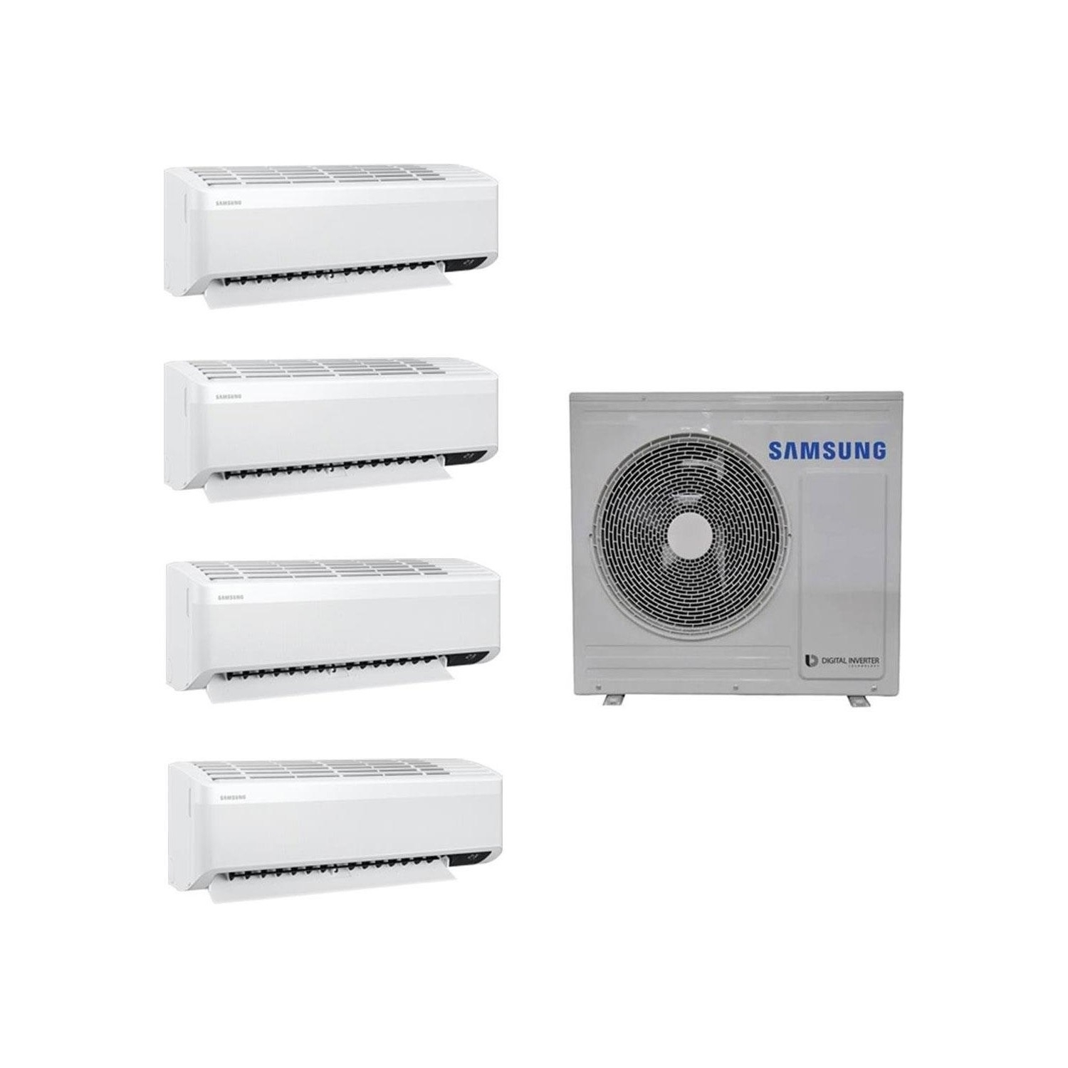 Samsung WindFree Multi AJ080TXJ4KH/EA 8 kW 1 Dış + 4 İç Ünite (9+9+9+12) Duvar Tipi Klima