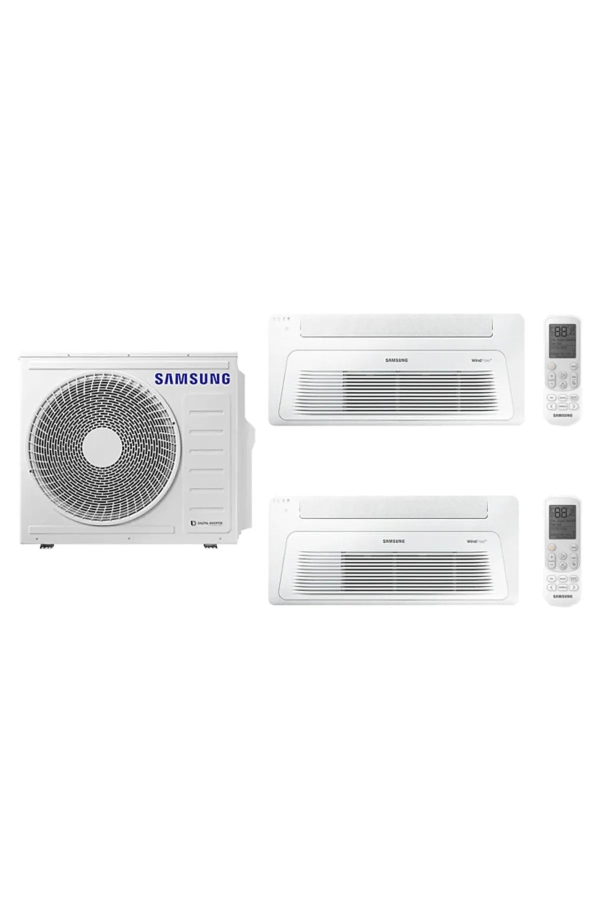 Samsung Wind Free Multi Tek Yön Kaset 1+2 Sistem (AJ050TXJ2KH/EA) 2X9000 Btu Iç 5,2 Kw Dış Ünite 